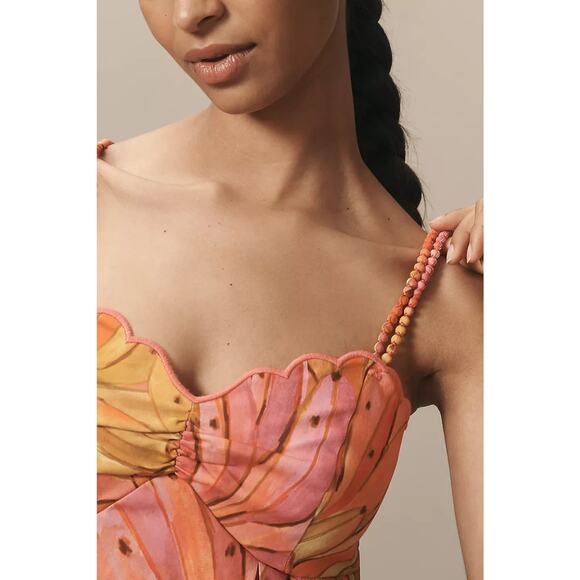 NWT Farm Rio Sleeveless V-Neck Bubble-Hem Mini Dress Size L #8A510 - Picture 3 of 13